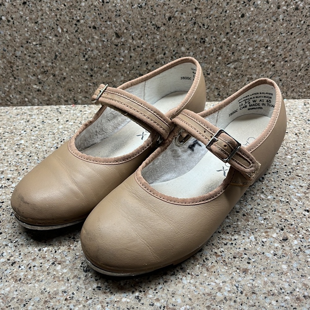 Capezio Caramel Teletone Tap Shoes size 13.5W